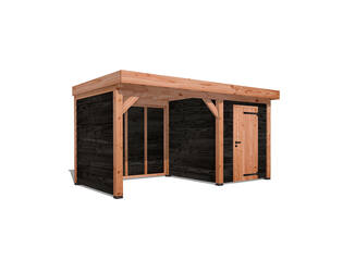 Douglas Overkapping Klassiek 3x5m. | Type 22 met schuur
